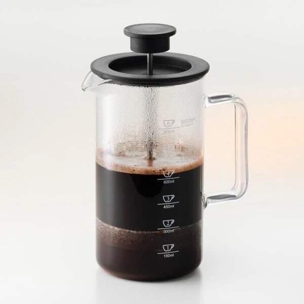 Oldenhof Cafetière 1 Liter Glas Kunststof 2 Oldenhof Cafetière 1 Liter Glas Kunststof - Afbeelding 2