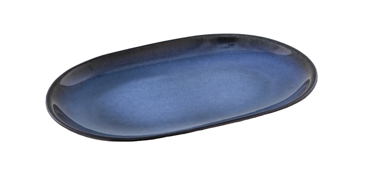 Oldenhof 1821 Ovale Serveerschaal ø 16 X 23 Cm Aardewerk Azuurblauw 1 Oldenhof 1821 Ovale Serveerschaal ø 16 X 23 Cm Aardewerk Azuurblauw