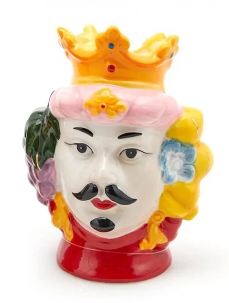 Oldenhof Siciliaans Hoofd Man S ø 10 Cm X 14 Cm Aardewerk Roze Rood 1 Oldenhof Siciliaans Hoofd Man S ø 10 Cm X 14 Cm Aardewerk Roze Rood