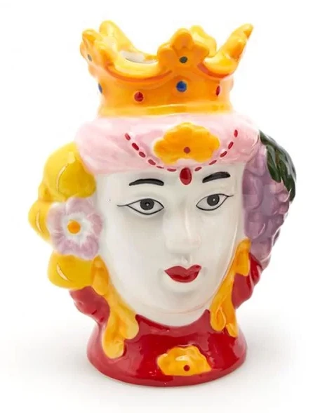 Oldenhof Siciliaans Hoofd Vrouw S ø 10 Cm X 14 Cm Aardewerk Roze Rood 1 Oldenhof Siciliaans Hoofd Vrouw S ø 10 Cm X 14 Cm Aardewerk Roze Rood