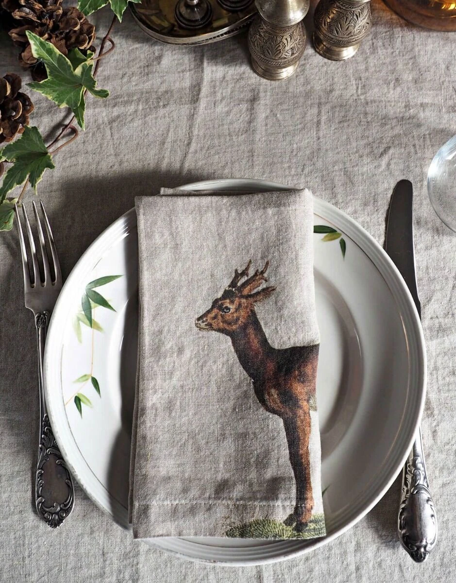 Oldenhof Wild Animals Servet 45 X 45 Cm Linnen 6 Stuks 8 Oldenhof Wild Animals Servet 45 X 45 Cm Linnen 6 Stuks - Afbeelding 8