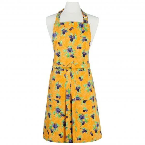 Now Designs Olives Schort 85 X 70 Cm Katoen Geel/groen 1 Now Designs Olives Schort 85 X 70 Cm Katoen Geel/groen