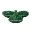 Bordallo Koolblad 3-delige Olijfschaal Aardewerk Groen