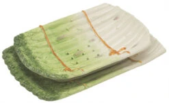 Oldenhof Uitlekschaal Met Onderbord Voor Asperges Aardewerk Groen