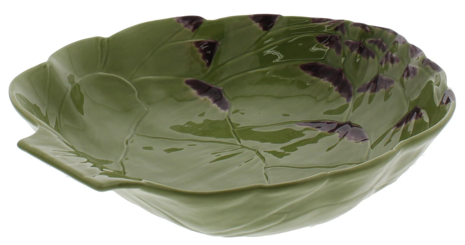 Bordallo Artisjok Pastakom 35,5 Cm Aardewerk Groen 1 Bordallo Artisjok Pastakom 35,5 Cm Aardewerk Groen