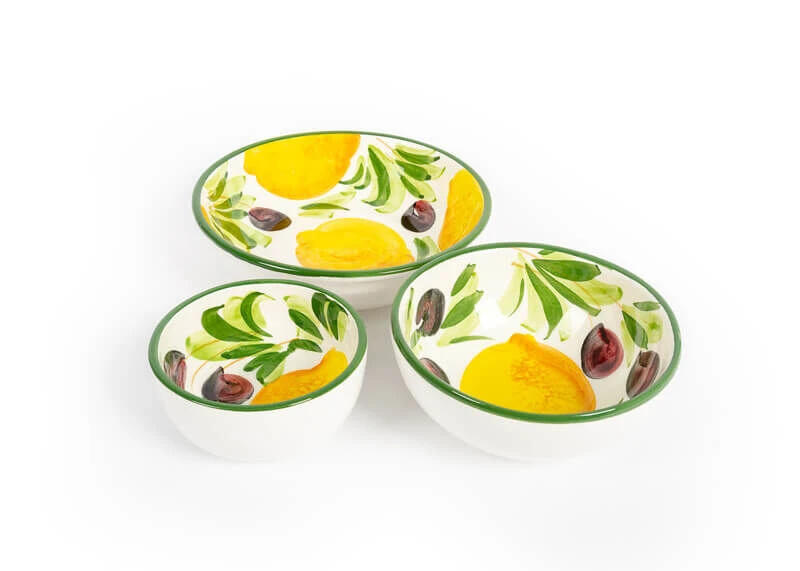 Oldenhof Ronde Schaal Met Citroenen En Olijven ø 16 Cm Aardewerk Wit 2 Oldenhof Ronde Schaal Met Citroenen En Olijven ø 16 Cm Aardewerk Wit - Afbeelding 2