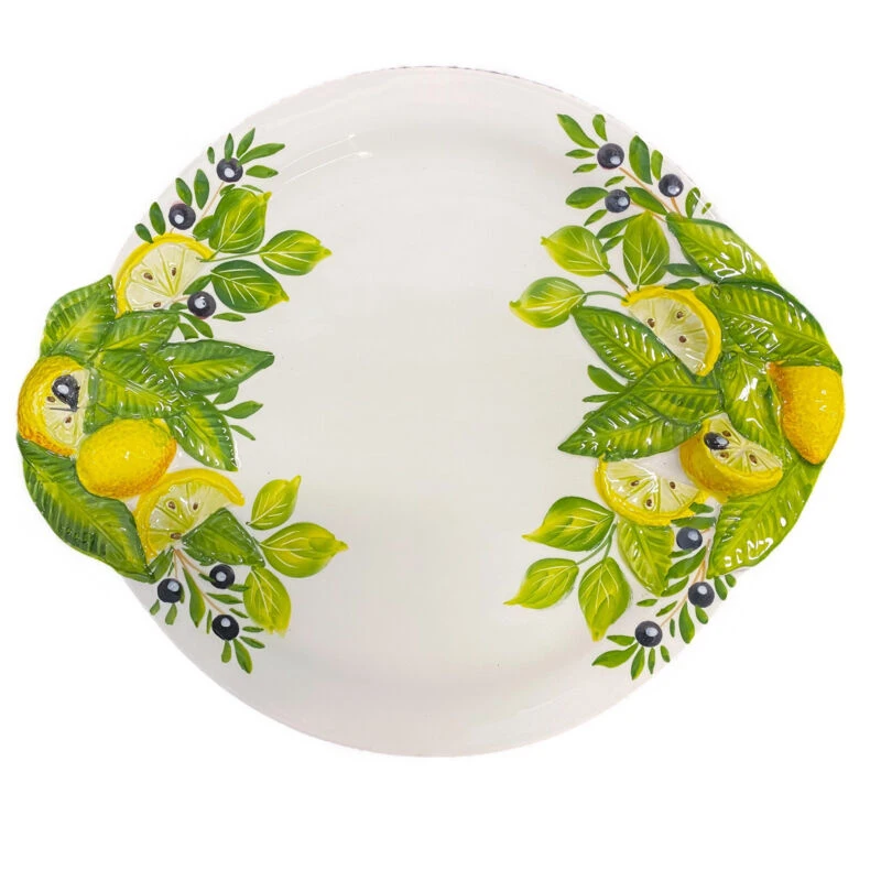 Oldenhof Bord Met Citroenen Ø 30 Cm Aardewerk Wit 1 Oldenhof Bord Met Citroenen Ø 30 Cm Aardewerk Wit