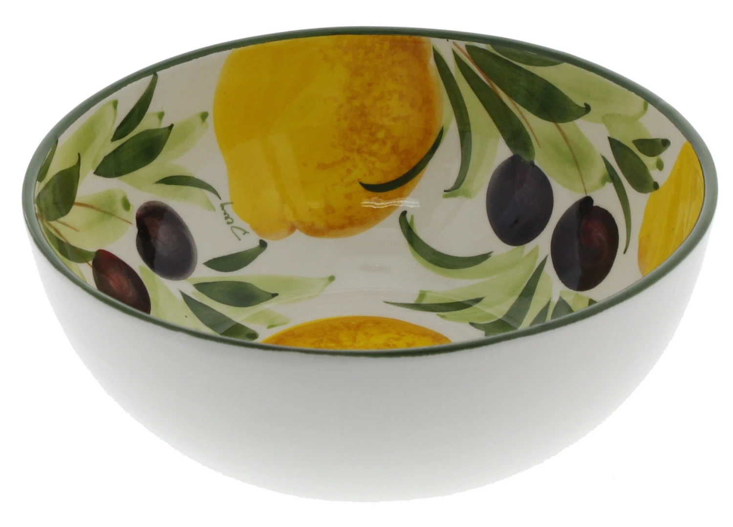Oldenhof Ronde Schaal Met Citroenen En Olijven ø 21 Cm Aardewerk Wit 1 Oldenhof Ronde Schaal Met Citroenen En Olijven ø 21 Cm Aardewerk Wit