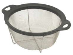 Oldenhof Staande Zwarte Zeef Rond 23 Cm Rvs-kunststof Zwart