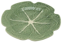 Bordallo Koolblad Bord ø 30,5 Cm Aardewerk Groen