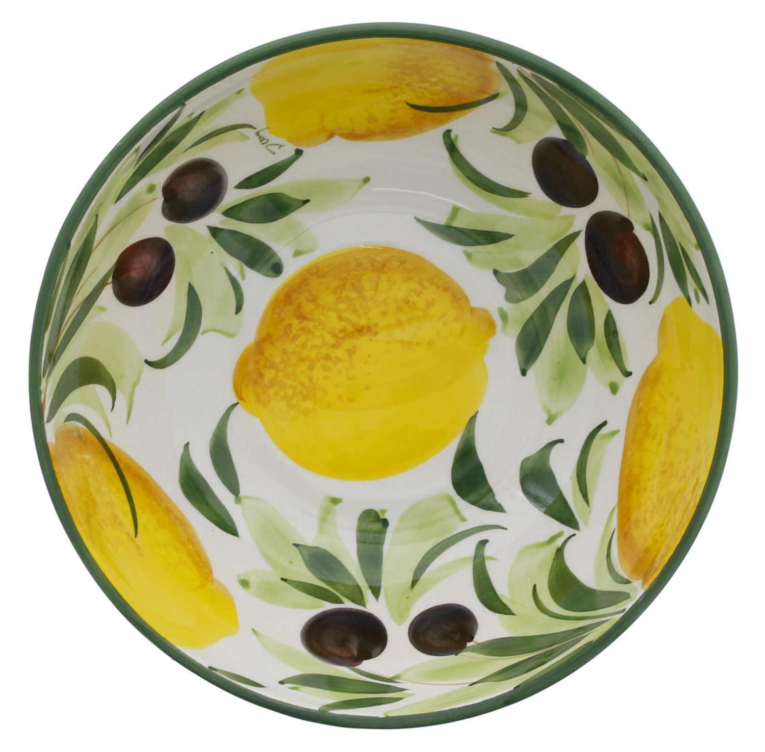 Oldenhof Ronde Schaal Met Citroenen En Olijven ø 21 Cm Aardewerk Wit 2 Oldenhof Ronde Schaal Met Citroenen En Olijven ø 21 Cm Aardewerk Wit - Afbeelding 2