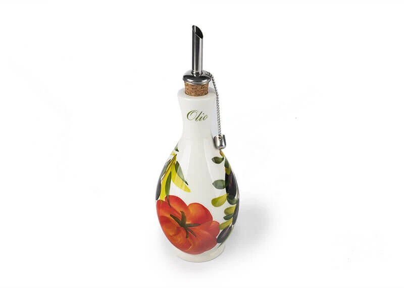 Oldenhof Olijfoliefles Met Tomaten En Olijven 400 Ml Aardewerk Wit 1 Oldenhof Olijfoliefles Met Tomaten En Olijven 400 Ml Aardewerk Wit