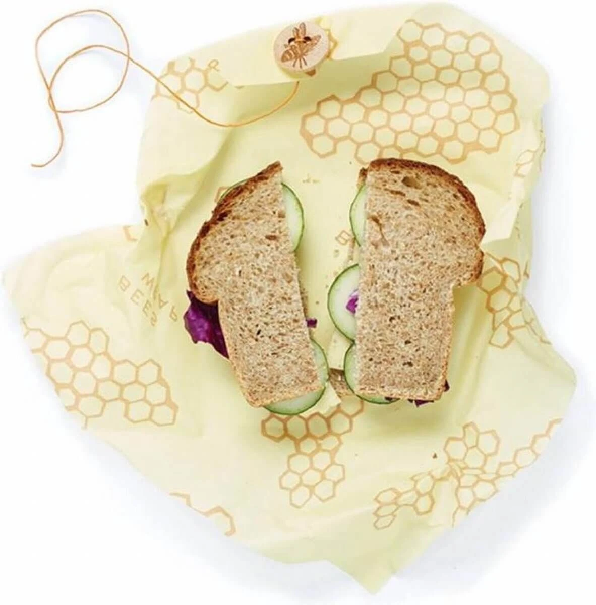 Bee's Wrap Sandwich Herbruikbare Food Wrap 33 X 33 Cm 2 Bee's Wrap Sandwich Herbruikbare Food Wrap 33 X 33 Cm - Afbeelding 2