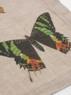 Oldenhof Flying Butterflies Servet 45 X 45 Cm Linnen 6 Stuks -Oldenhof linoroom napkins butterflies vertical lr 12