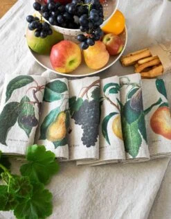 Oldenhof Fruits Servet 45 X 45 Cm Linnen 6 Stuks