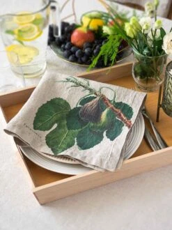 Oldenhof Fruits Servet 45 X 45 Cm Linnen 6 Stuks -Oldenhof linoroom napkins fruits vertical lowr7