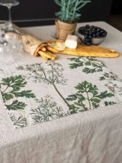 Oldenhof Herb Coreander Placemat 35 X 48 Cm Linnen 2 Stuks