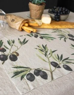 Oldenhof Olives Placemat 35 X 48 Cm Linnen 2 Stuks