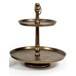 Oldenhof 2-laags Etagère 52 Cm Antique Brass