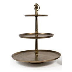 Oldenhof 3-laags Etagère 77 Cm Antique Brass