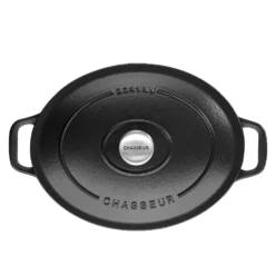 Chasseur Braadpan Ovaal 6 Liter ø 31 Cm Gietijzer Mat Zwart -Oldenhof oval casserole black01 1
