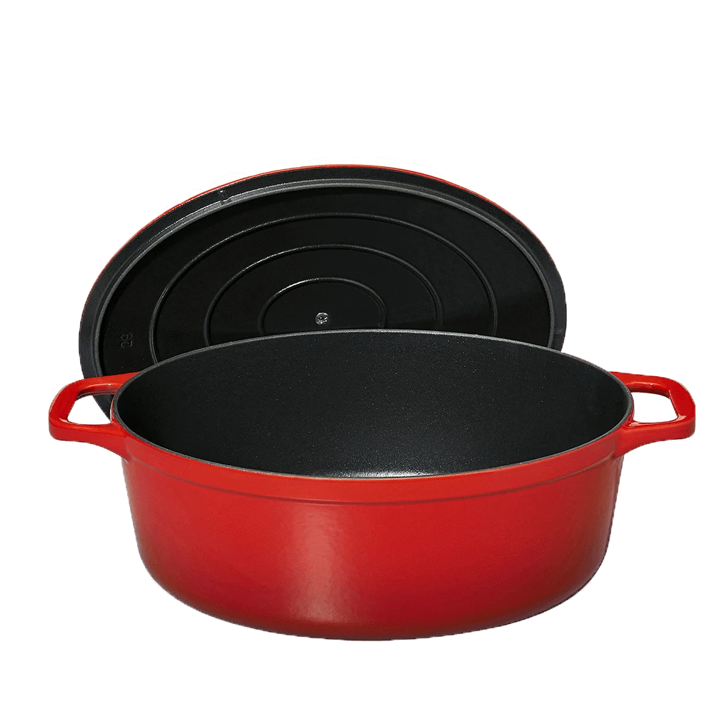 Chasseur Braadpan Ovaal 5 Liter ø 29 Cm Gietijzer Rood 2 Chasseur Braadpan Ovaal 5 Liter ø 29 Cm Gietijzer Rood - Afbeelding 2
