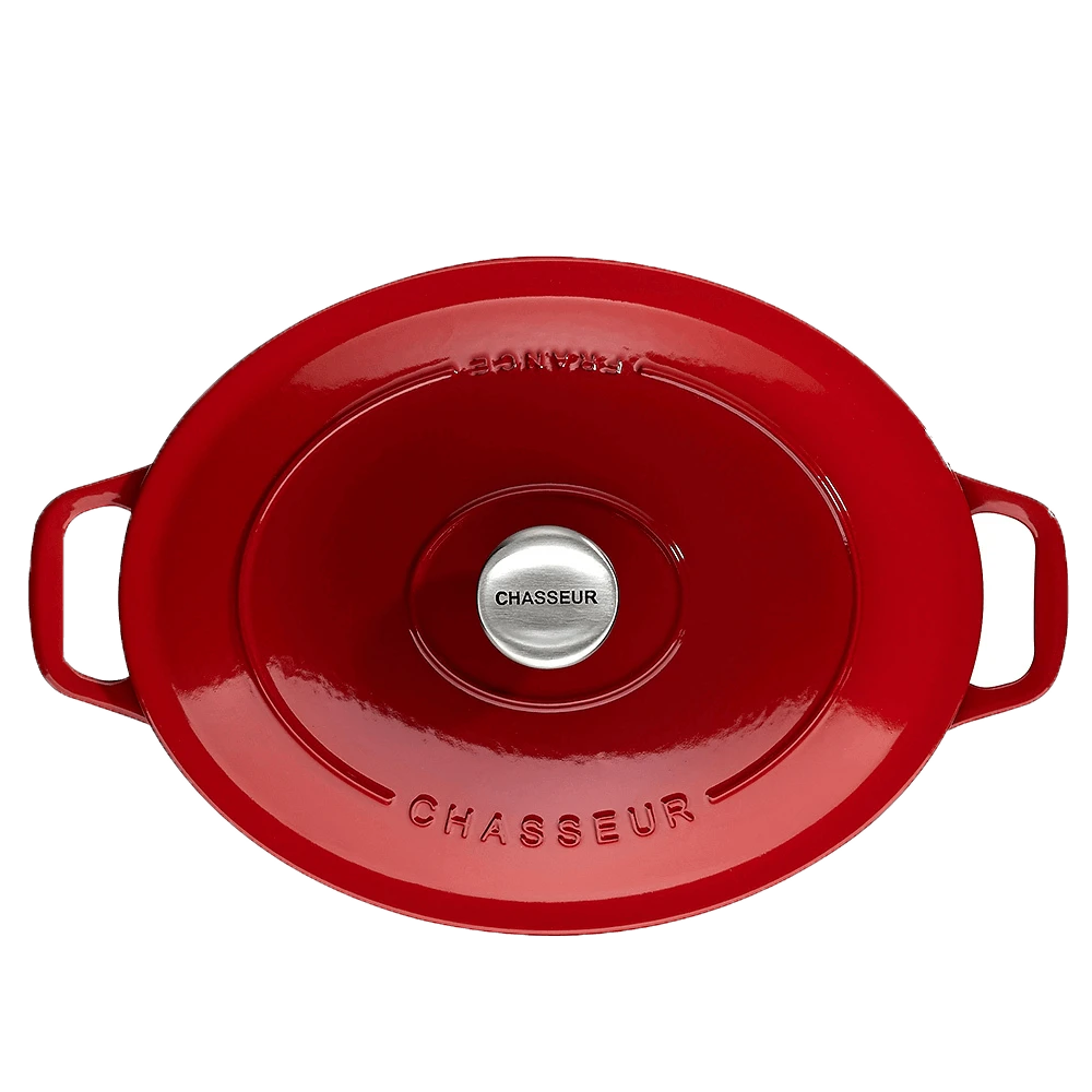 Chasseur Braadpan Ovaal 6 Liter ø 31 Cm Gietijzer Rood 3 Chasseur Braadpan Ovaal 6 Liter ø 31 Cm Gietijzer Rood - Afbeelding 3