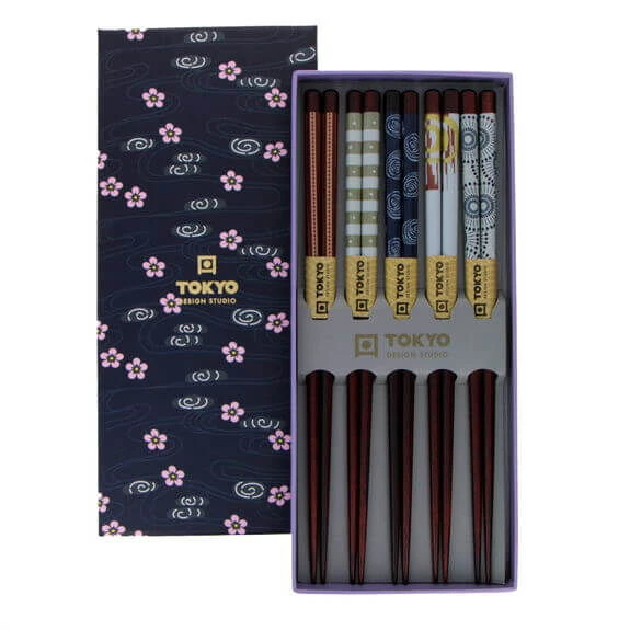 Oldenhof Eetstokjes 22,5 Cm Hout Mixed Designs 5 Stuks 1 Oldenhof Eetstokjes 22,5 Cm Hout Mixed Designs 5 Stuks