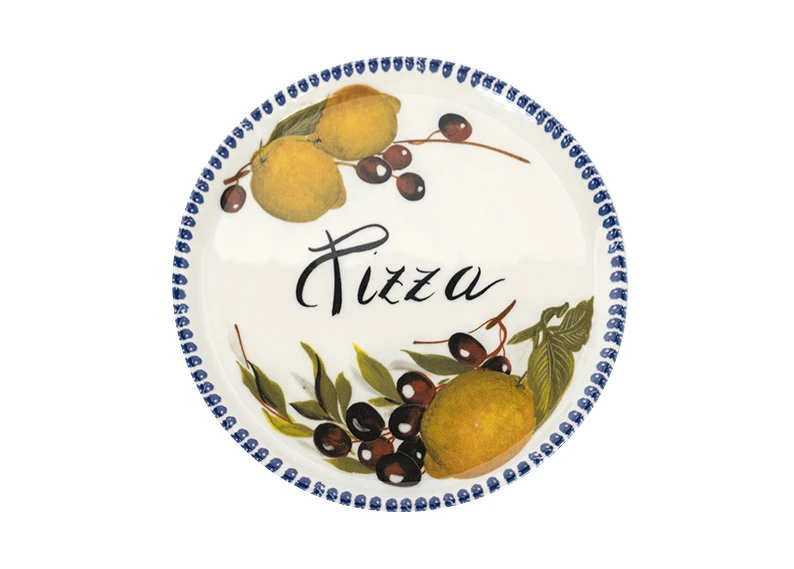 Oldenhof Pizzabord Met Citroenen En Olijven Ø 33 Cm Aardewerk Wit 1 Oldenhof Pizzabord Met Citroenen En Olijven Ø 33 Cm Aardewerk Wit