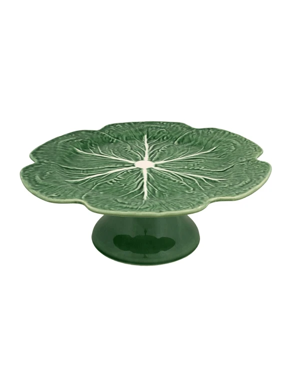 Bordallo Koolblad Taartplateau ø 31 Cm Aardewerk Groen 1 Bordallo Koolblad Taartplateau ø 31 Cm Aardewerk Groen